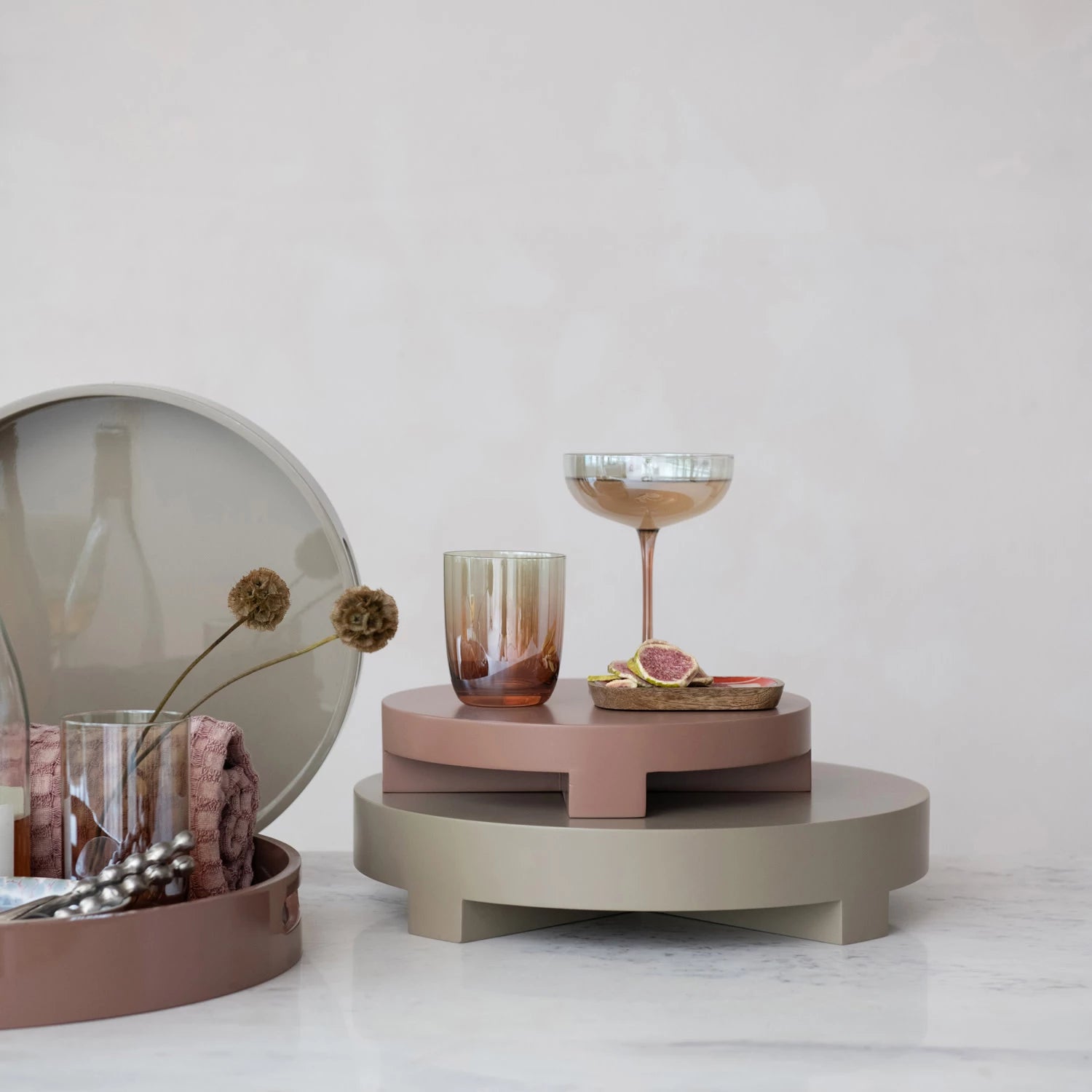 Deco Iridescent Martini Glass