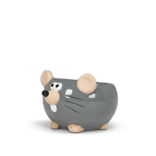 Mini Mouse Planter - Gry - 2"H - Vintage MC