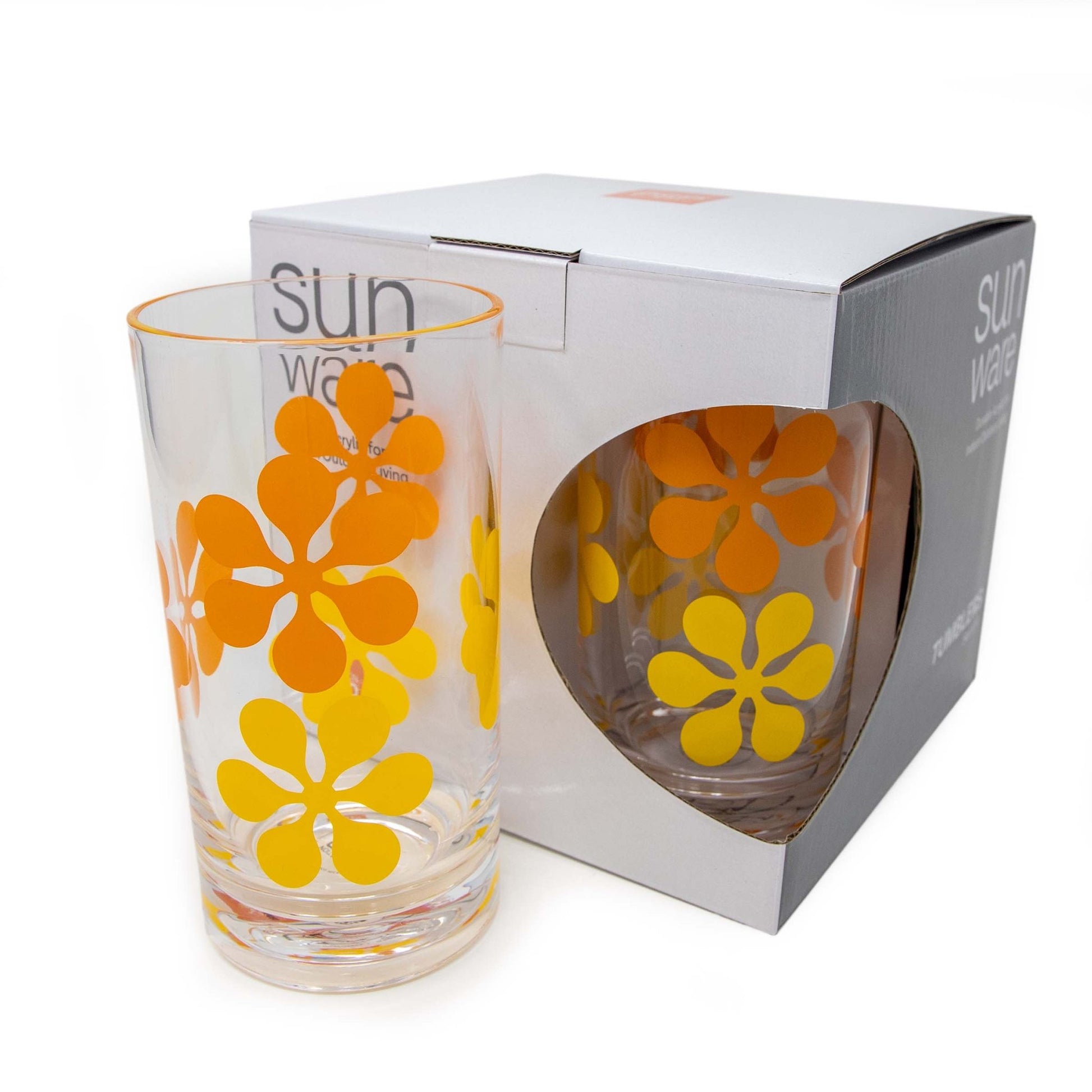 Modfest Acrylic Large Tumbler Yellow - Orange - Vintage MC