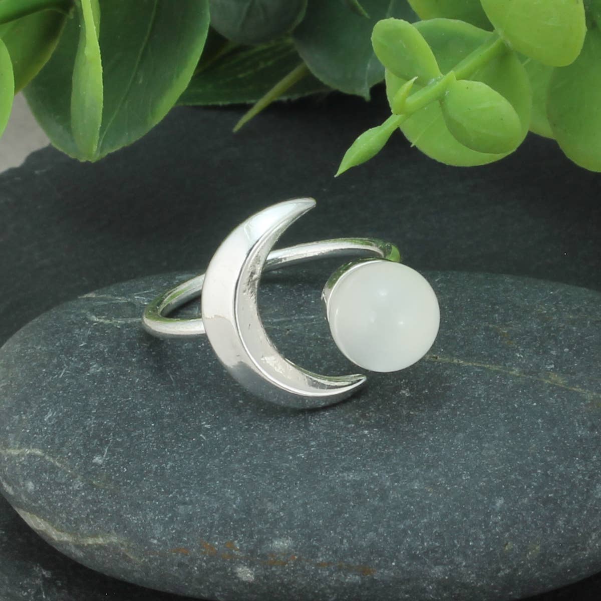 Moon & Ball Bead Wrap Ring - Vintage MC