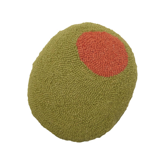 Olive Shaped Hook Pillow - Vintage MC