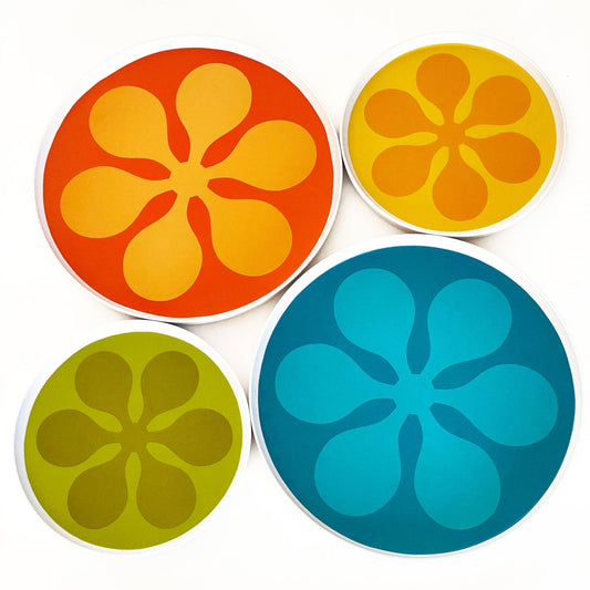 Orange Modfest Melamine Dinner Plate - Vintage MC