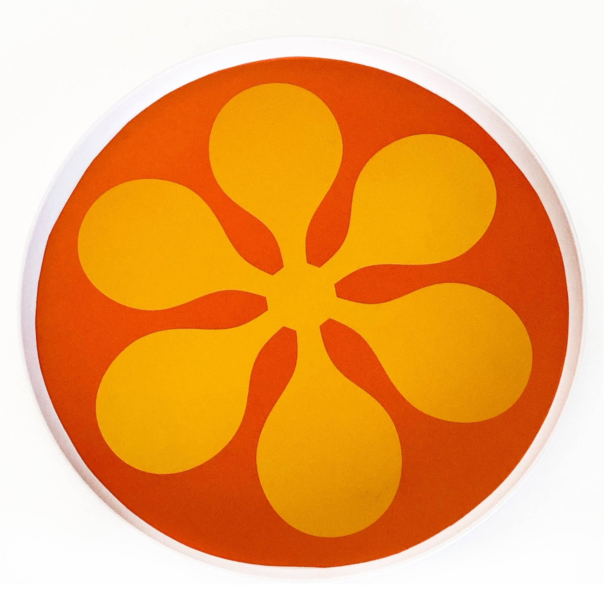 Orange Modfest Melamine Dinner Plate - Vintage MC