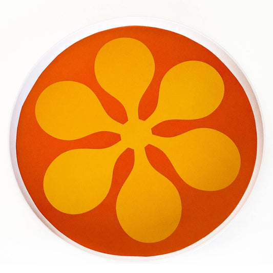Orange Modfest Melamine Dinner Plate - Vintage MC