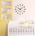 Orb Spoke Multi - Color Indoor Wall Clock 15 Inch - Vintage MC