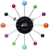 Orb Spoke Multi - Color Indoor Wall Clock 15 Inch - Vintage MC