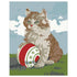 Paint By Number Style Cat and Ball Magnet - Vintage MC