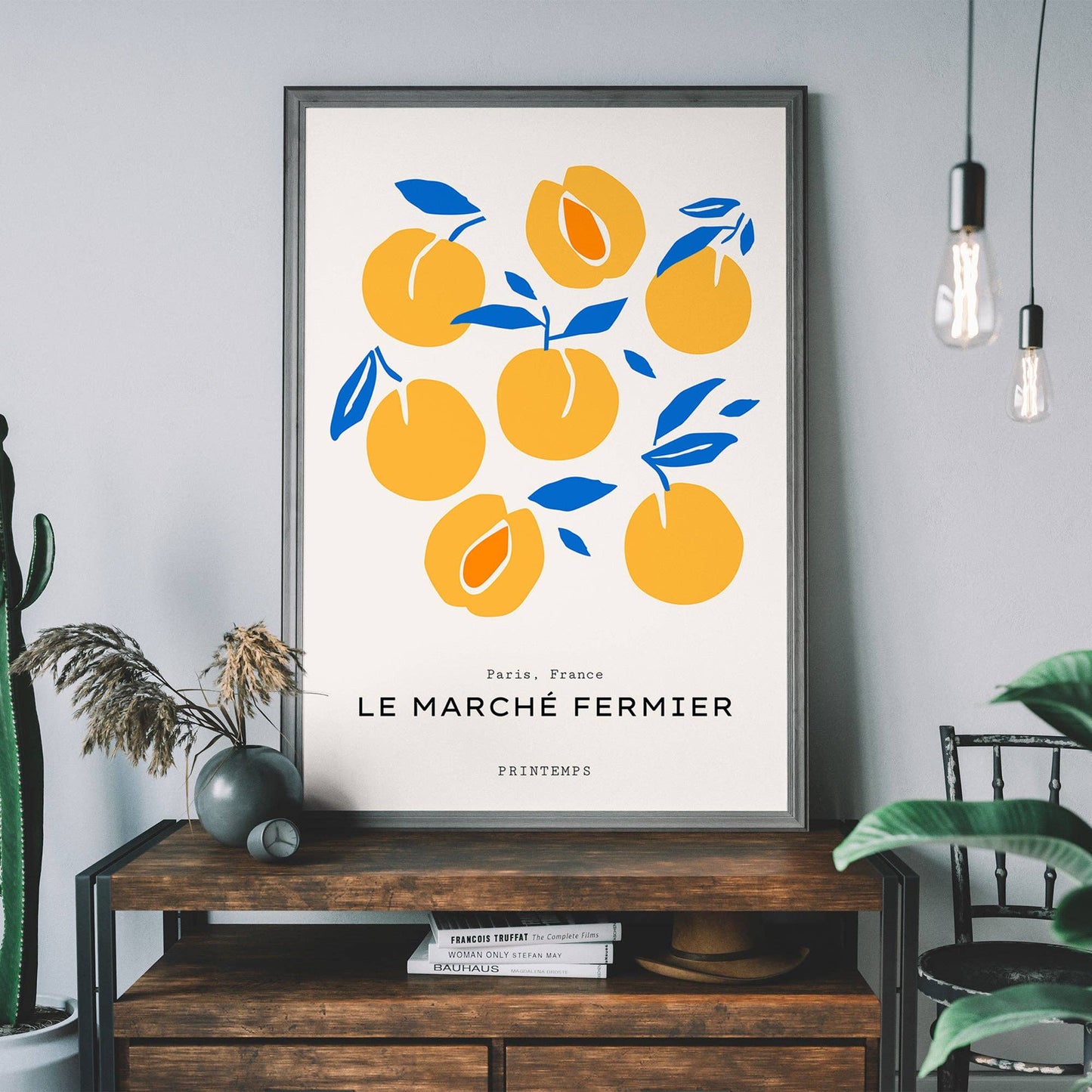 Paris Farmers Market Peaches Print - Vintage MC