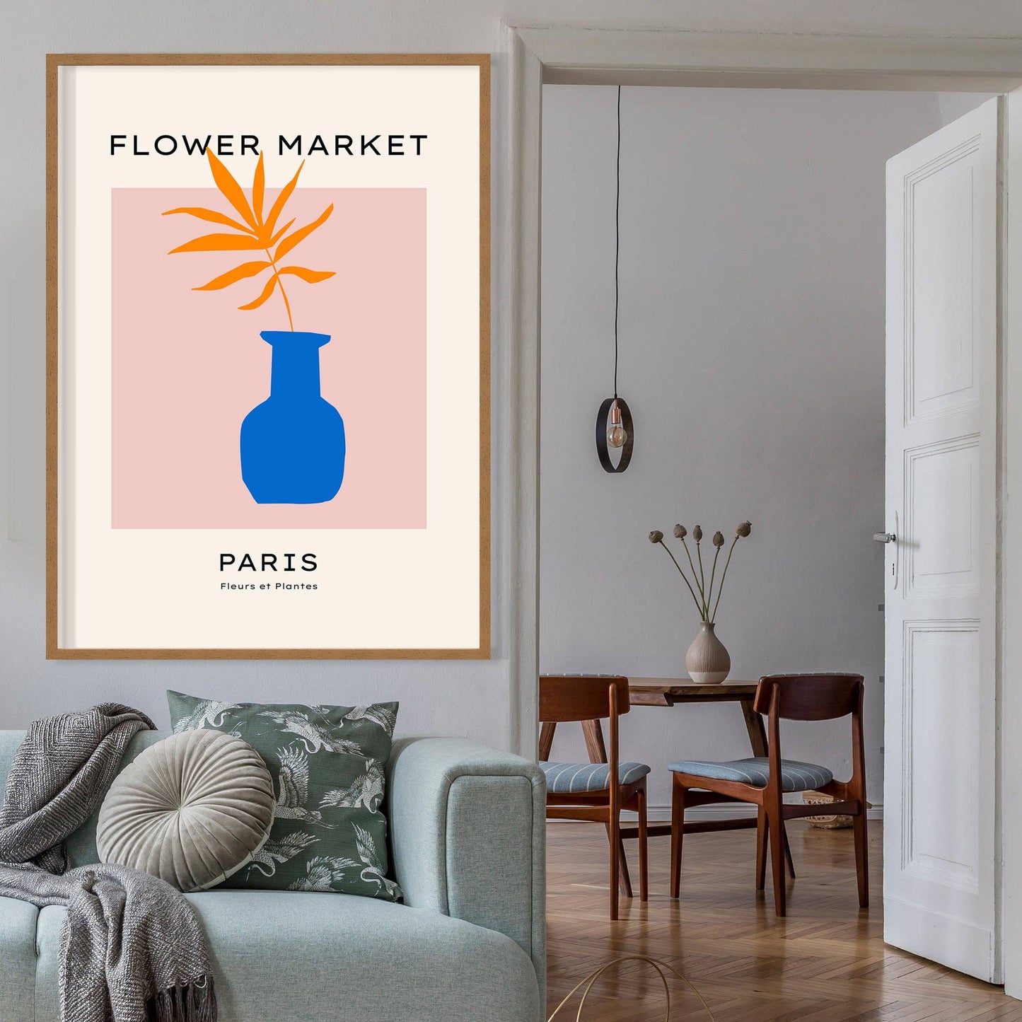 Paris Flower Market Minimal Print - Vintage MC