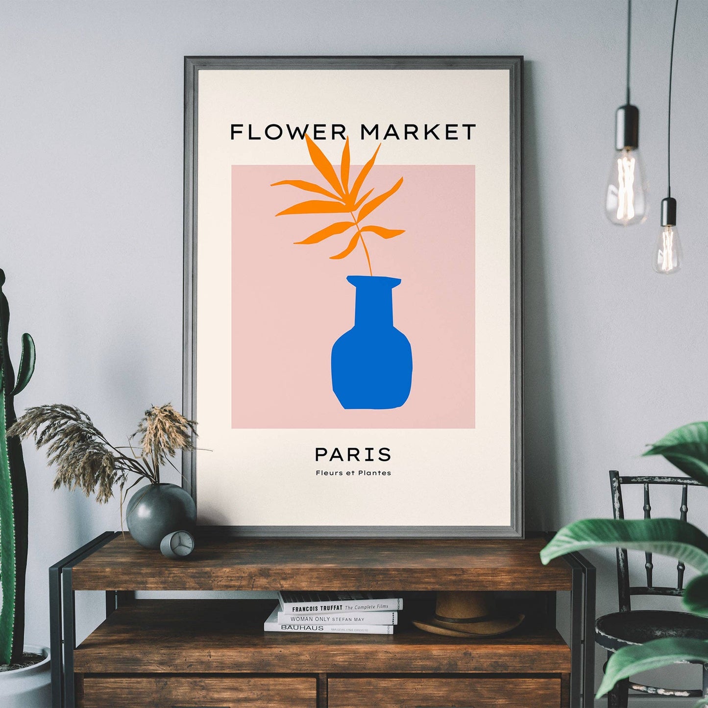 Paris Flower Market Minimal Print - Vintage MC