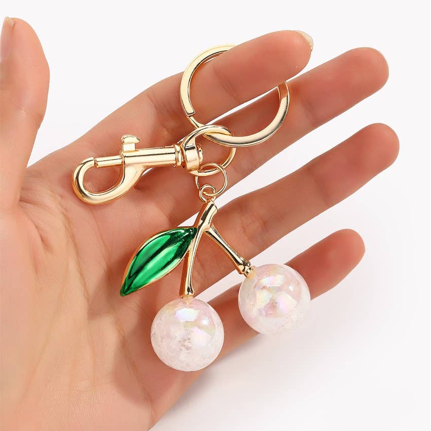 PEARLIE CHERRY DROP BAG CHARM - Vintage MC