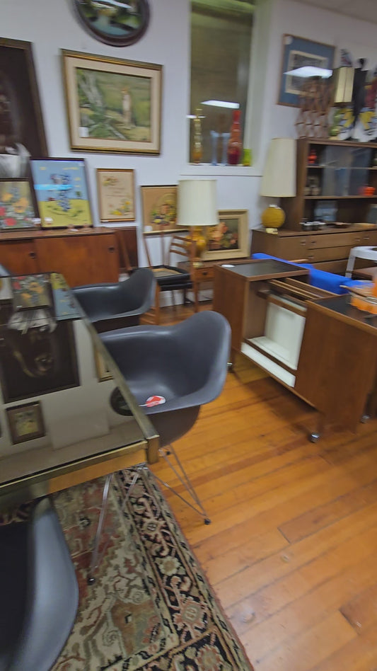 Vintage Brass and Glass Dining Table