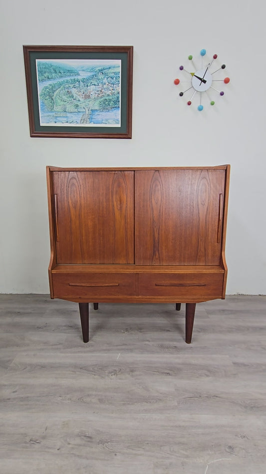 Danish Teak Small Bar Credenza