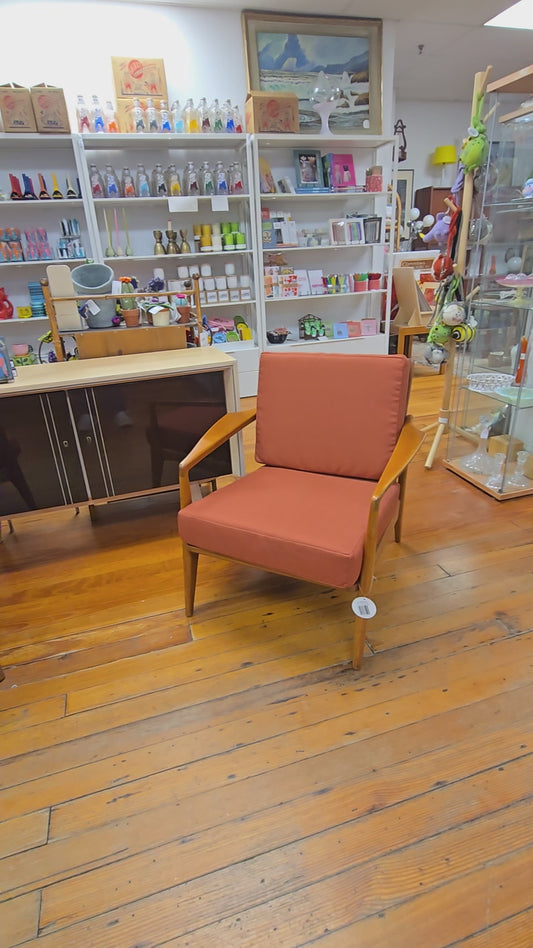 Pair of Orange Danish Chairs