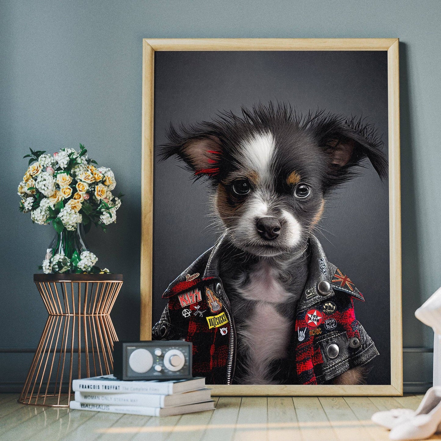 Puppy Punk Kids Animal Portrait Print - Vintage MC