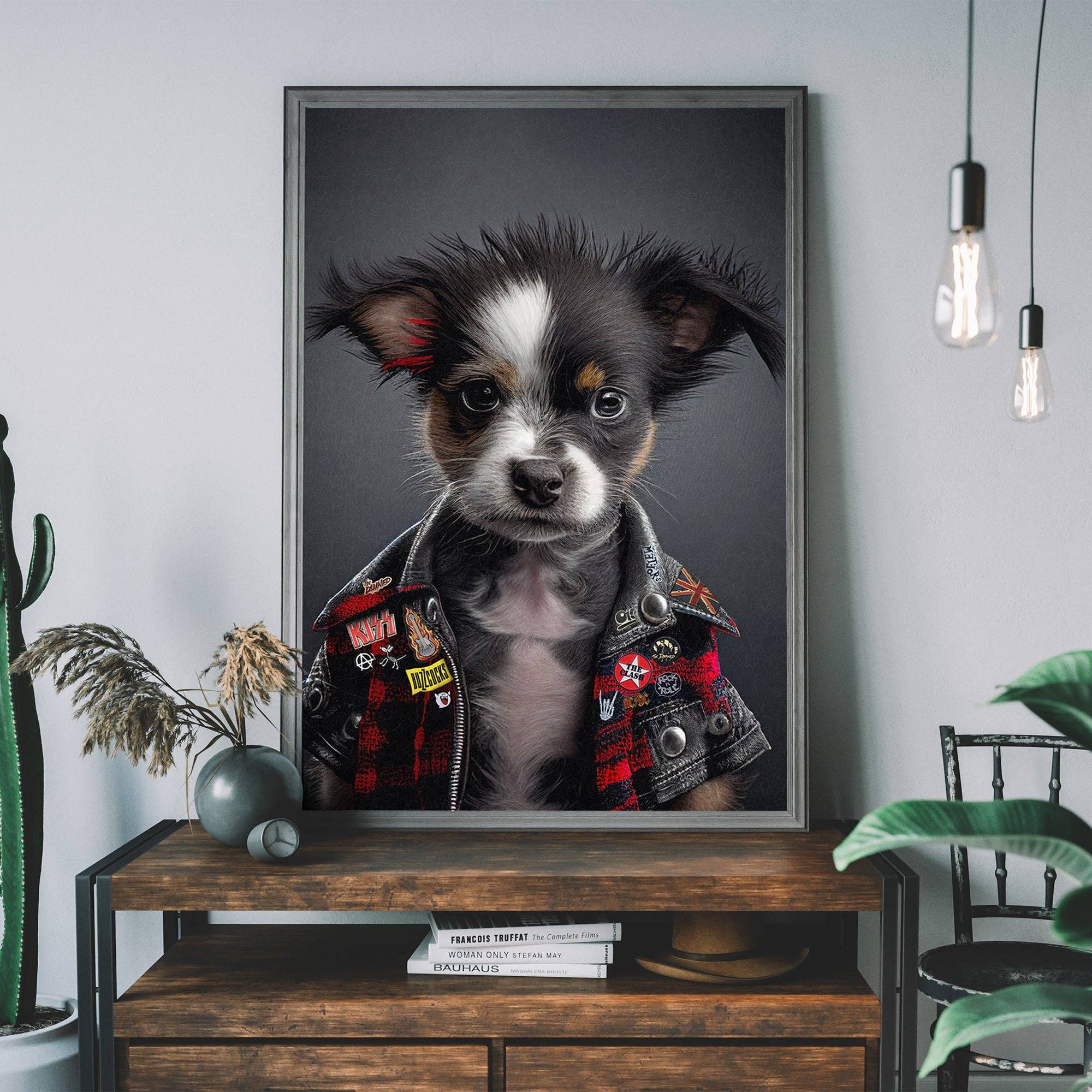 Puppy Punk Kids Animal Portrait Print - Vintage MC