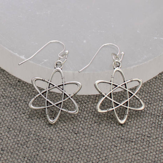 Pure Science Silver Atom Earrings - Vintage MC