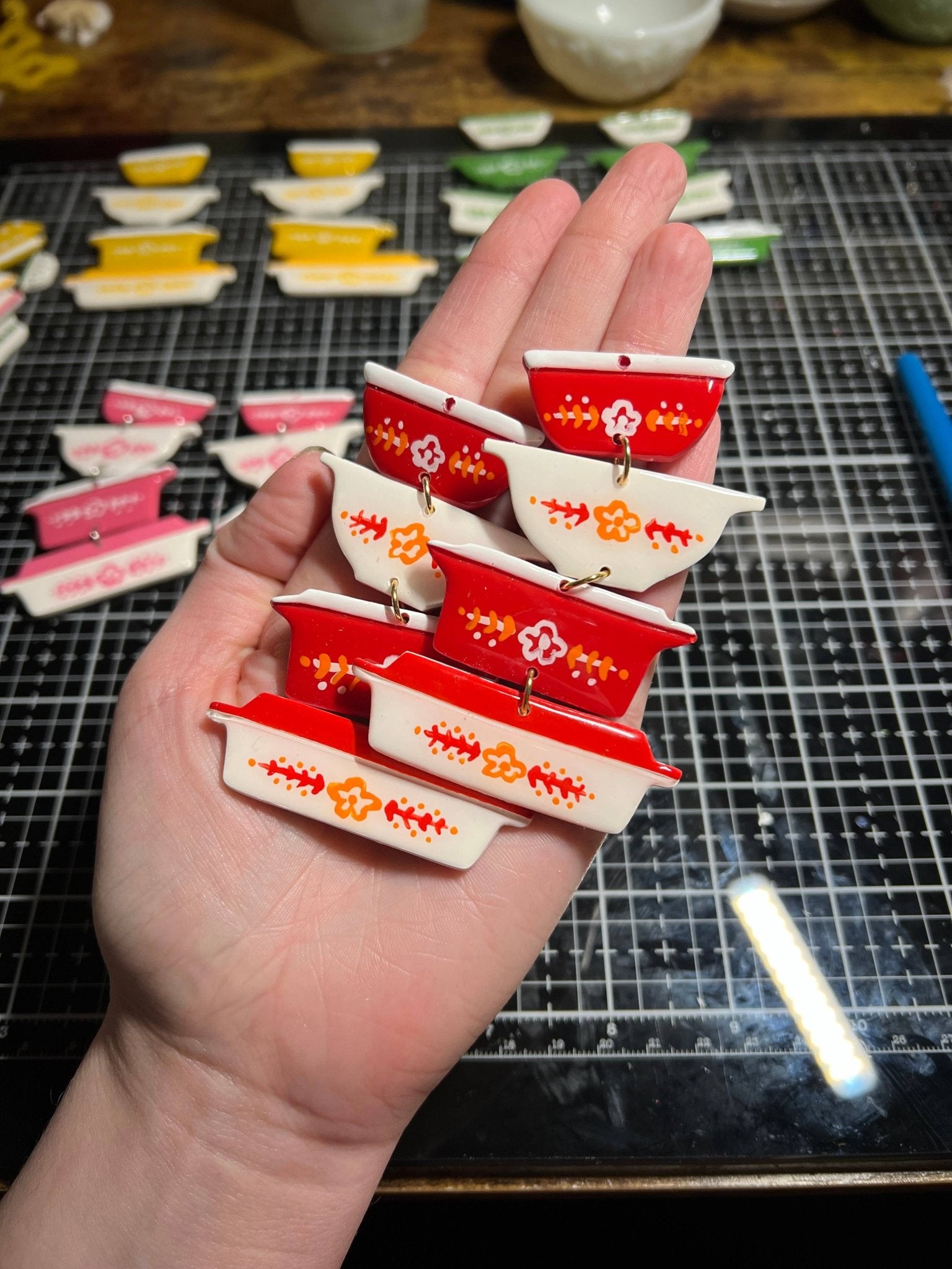 Pyrex Earrings - Vintage MC