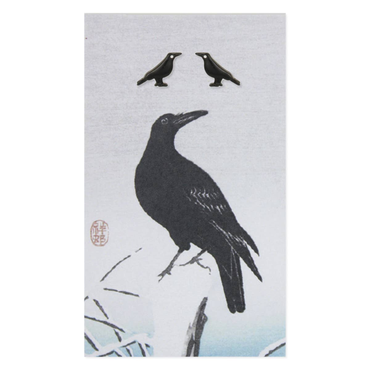 Raven Fine Art Post Earrings - Vintage MC