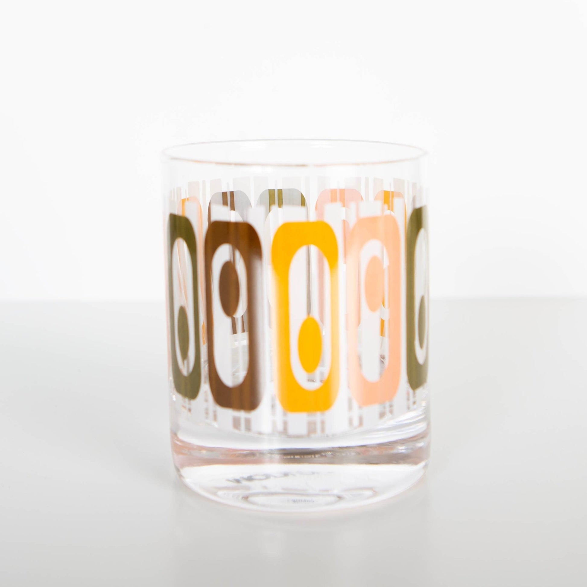 Repro Tiki Mid Century Modern Whiskey Cocktail Glass - Vintage MC