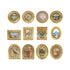 Resin Mini Framed Art Magnet, Gold Finish - Vintage MC