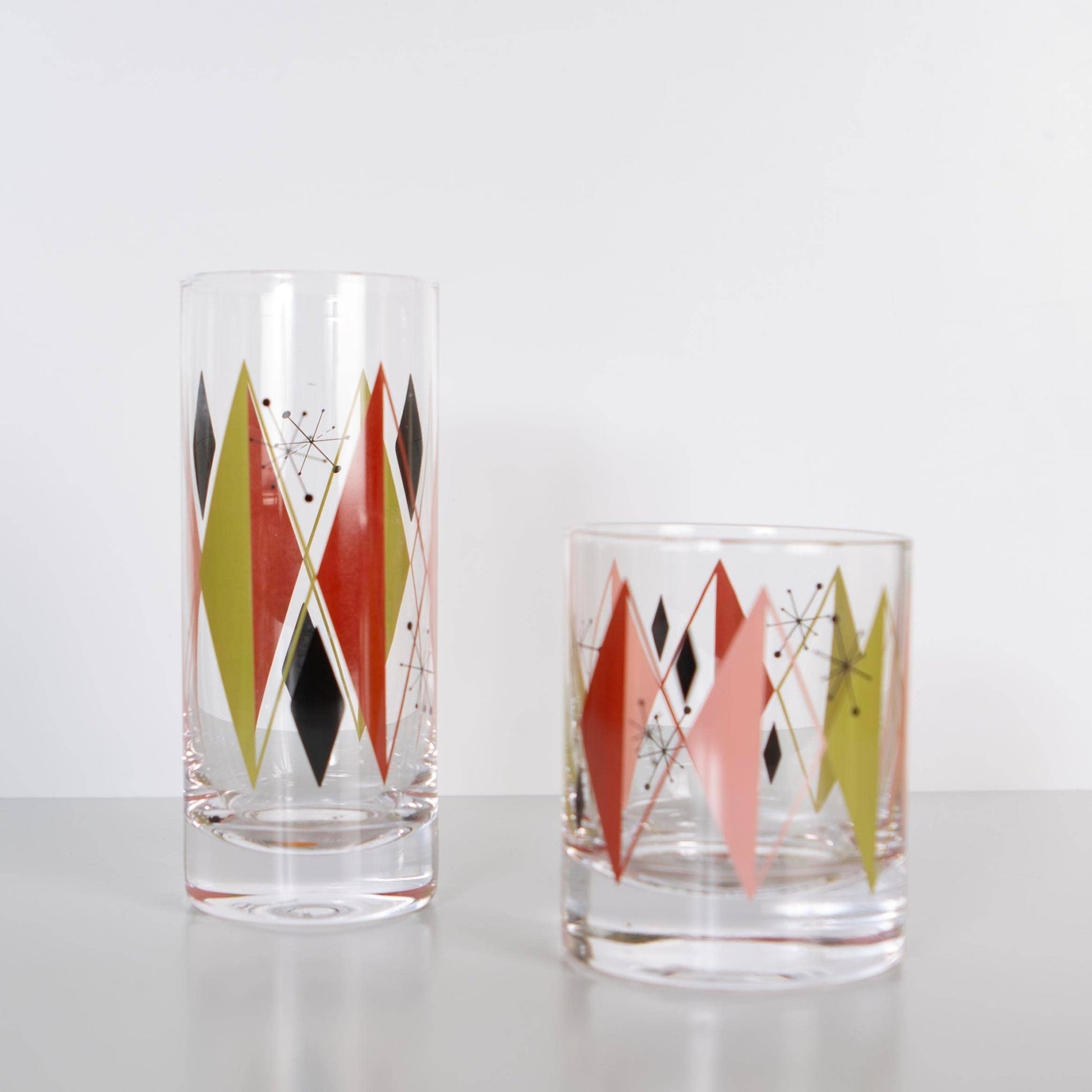 Retro Diamond Vintage Inspired Whiskey Cocktail Glass - Vintage MC