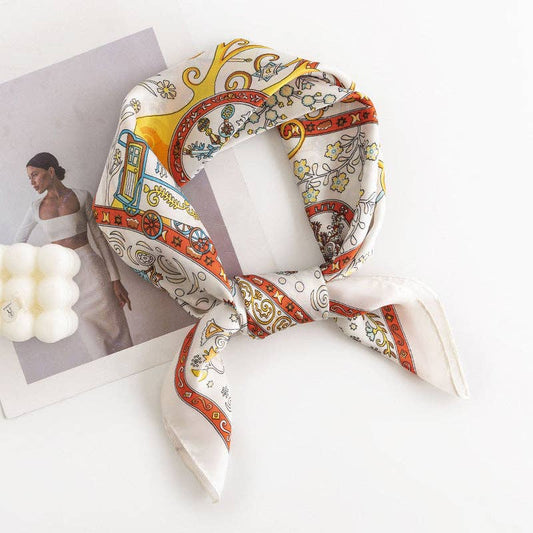 Retro Pattern Square Scarf - Vintage MC