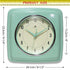 Retro Square Indoor Wall Clock - Vintage MC