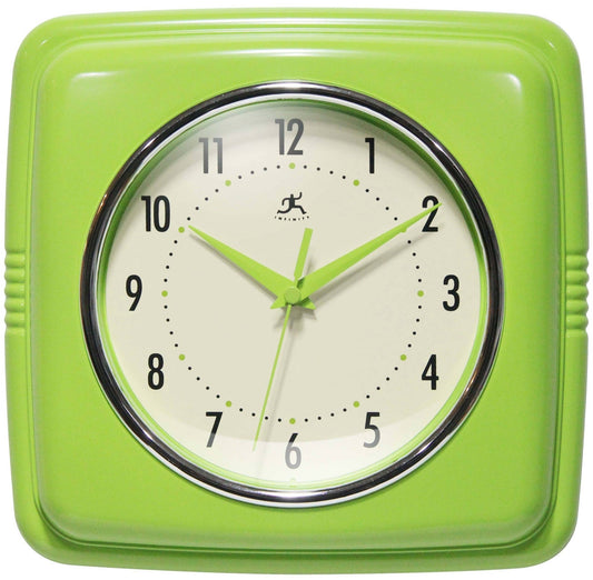 Retro Square Indoor Wall Clock - Vintage MC