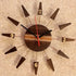 Retro Style Wooden Wall Clock - Vintage MC