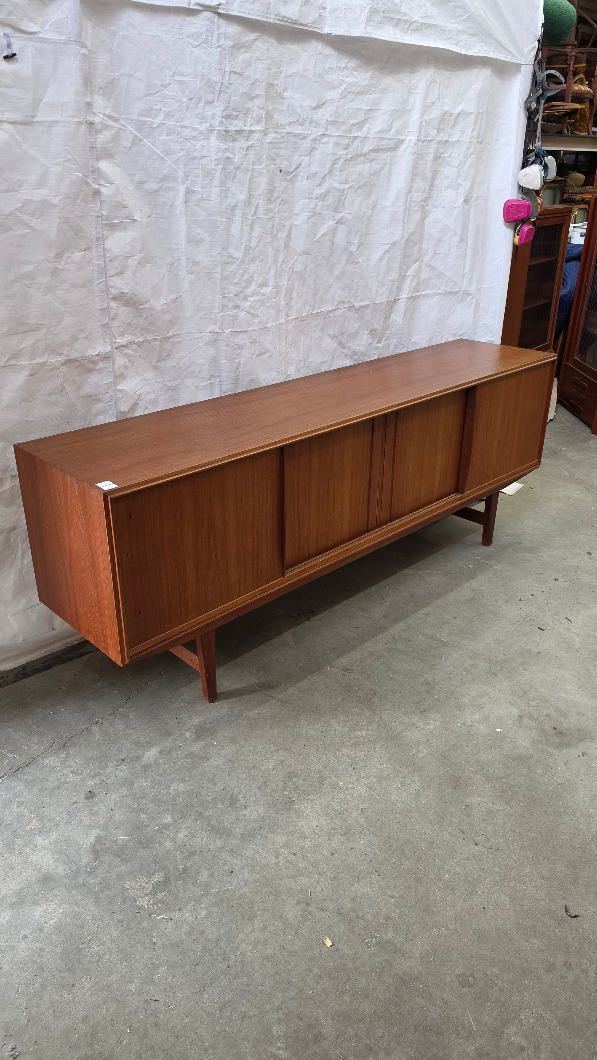 Danish Teak 4 Door Credenza