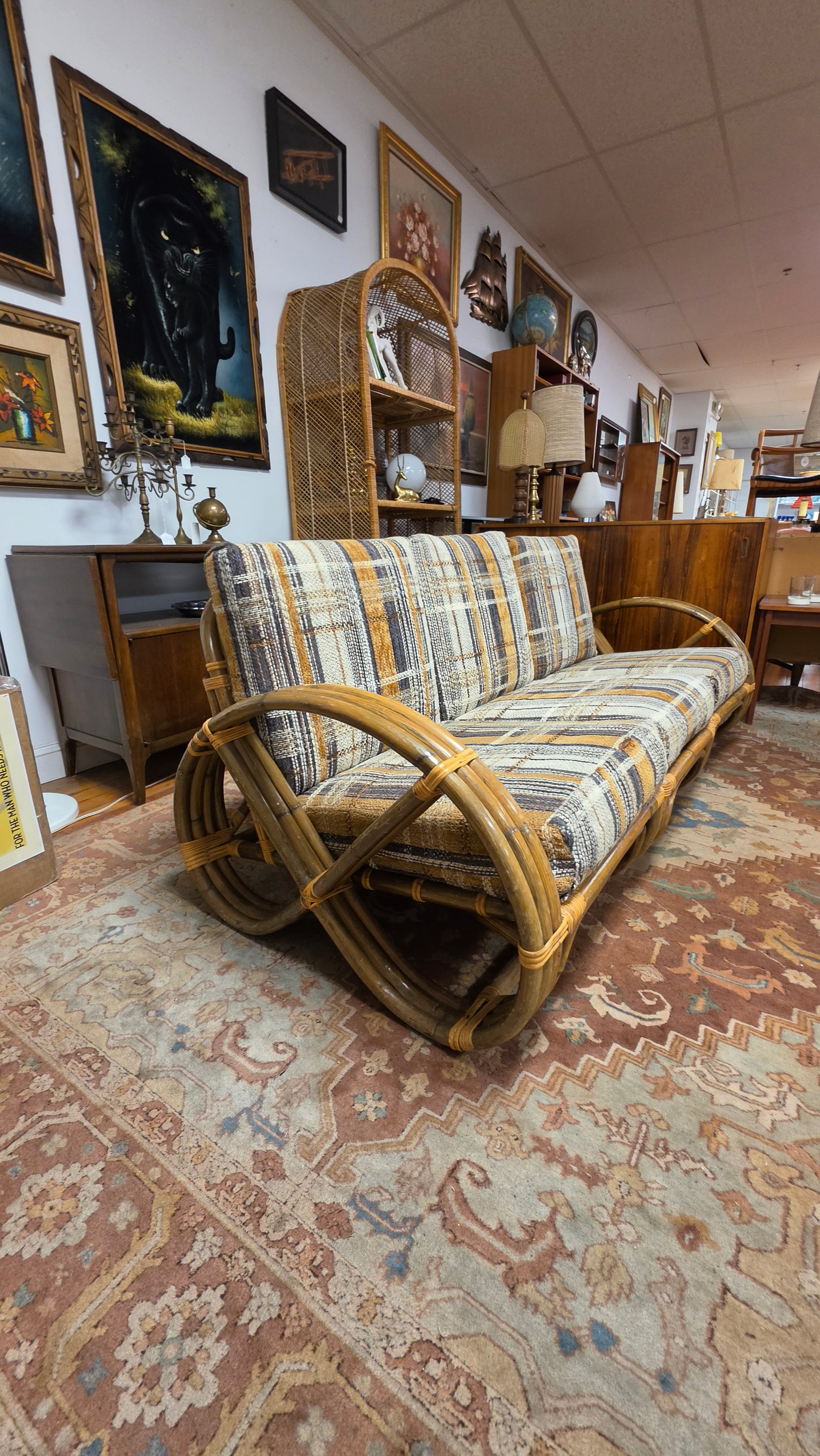 Calif-Asia Pretzel Arm Rattan Set