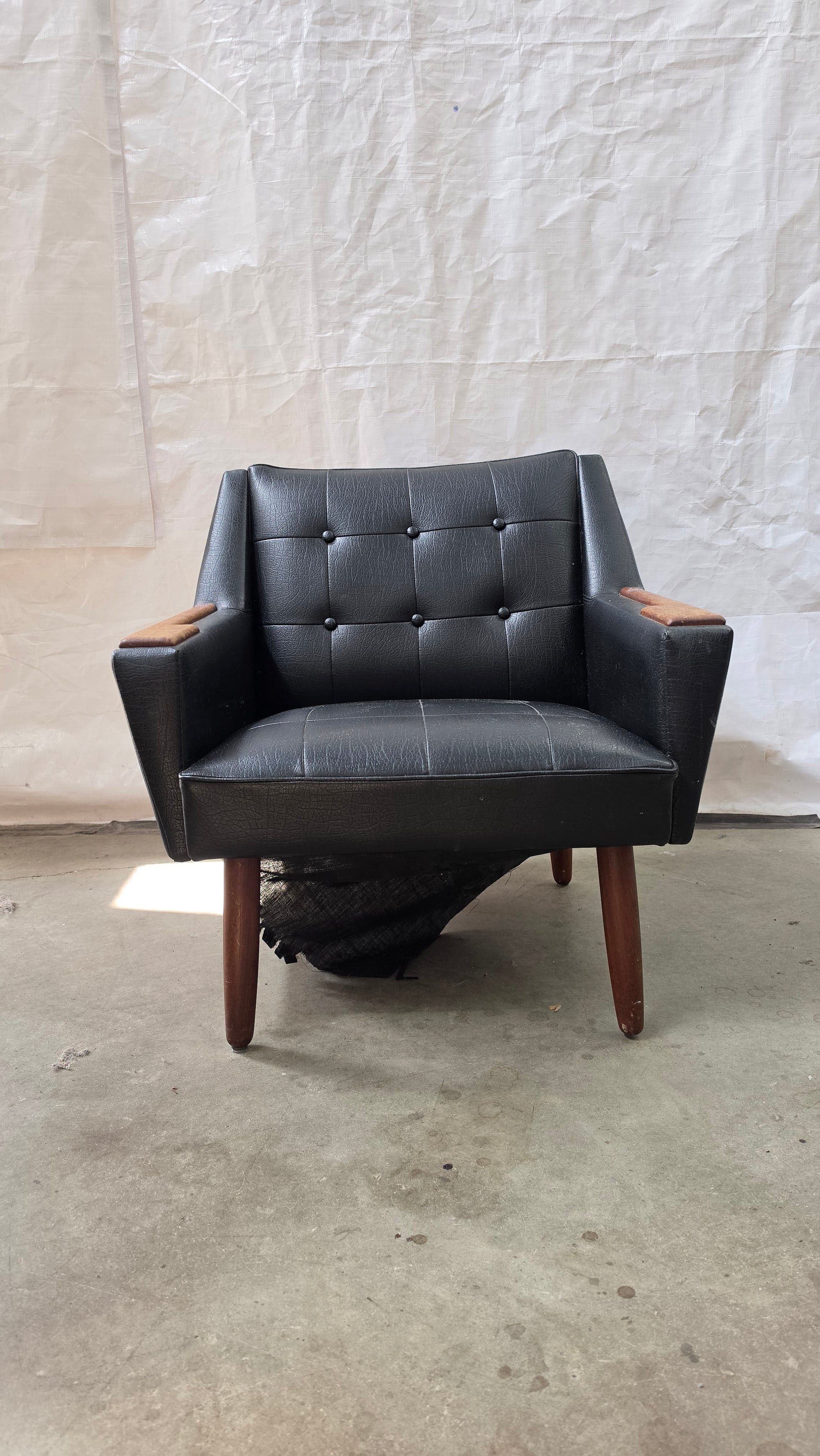 Danish Black Lounge Chair