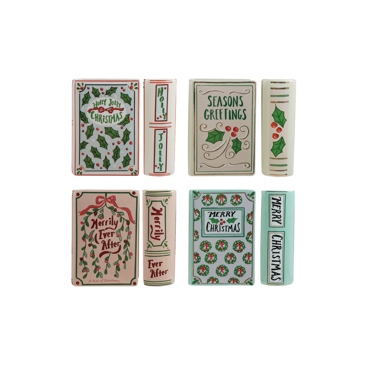 Ceramic Holiday Book Shaped Vase (1)