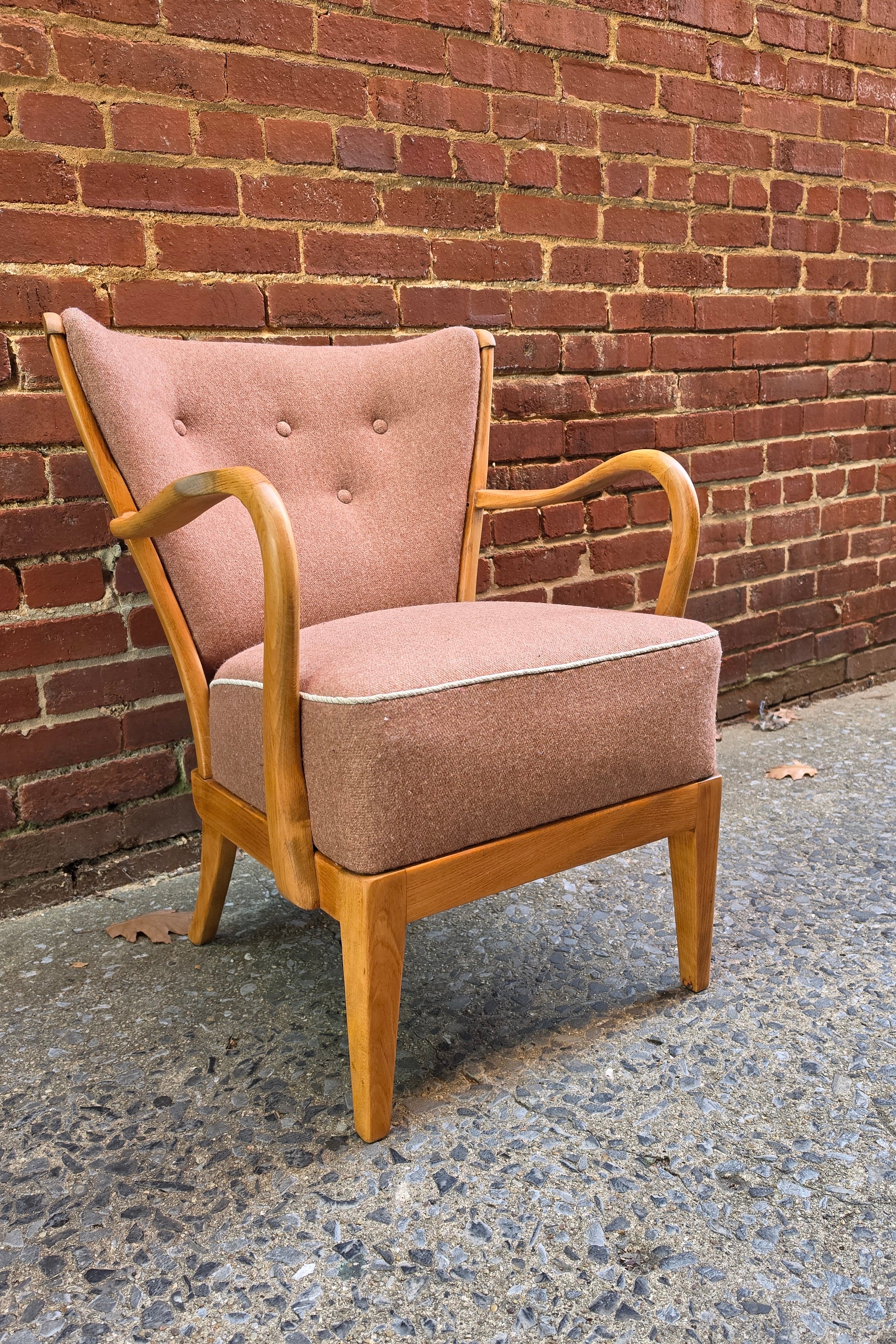 Danish Pink Lounge Chair
