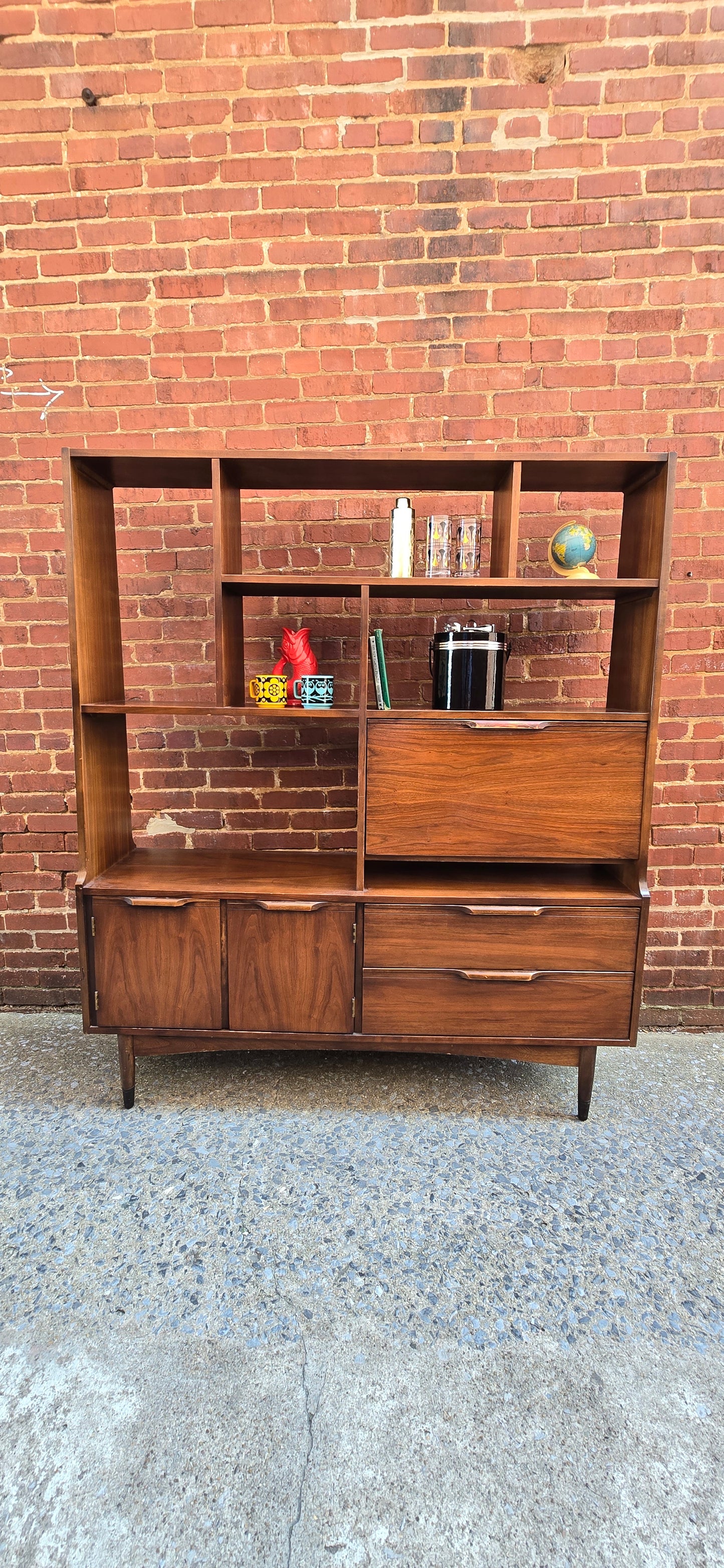 Mid-century Walnut Room Divider