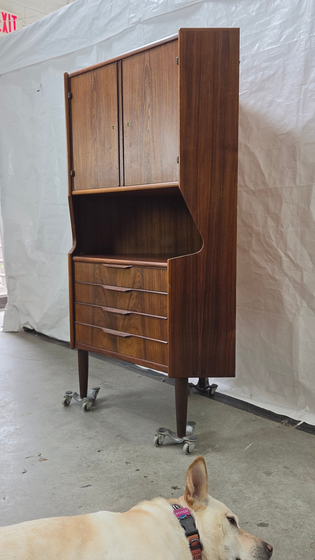 Oman Junn Rosewood Corner Bar Cabinet