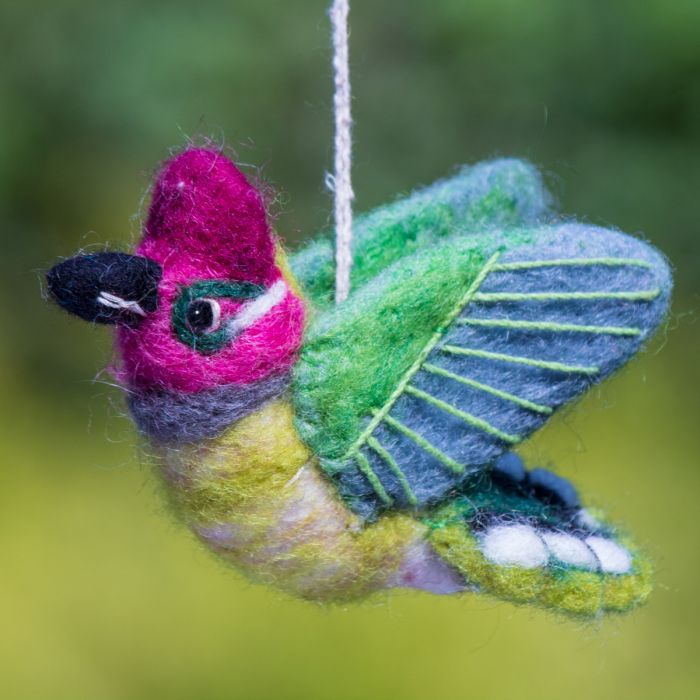 Felted Wool Bird Ornament
