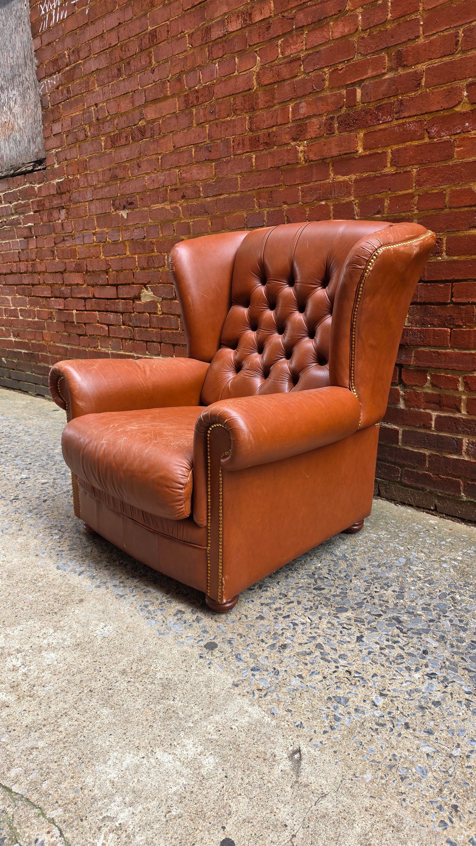 Vintage Italian Wingback Chair