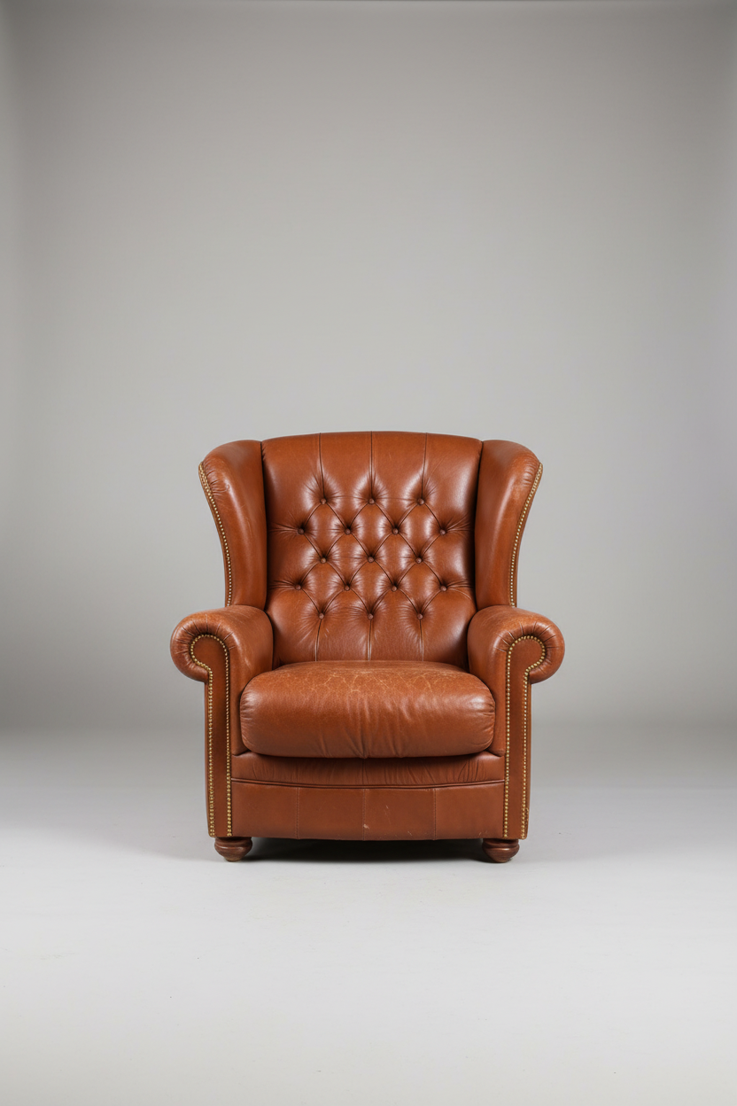 Vintage Italian Wingback Chair