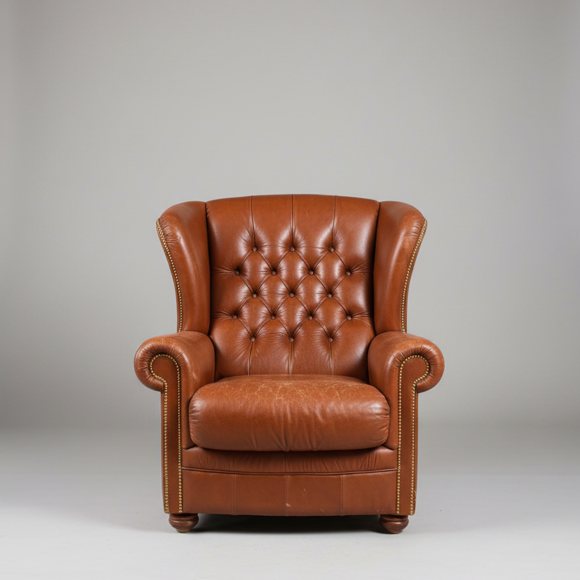 Vintage Italian Wingback Chair