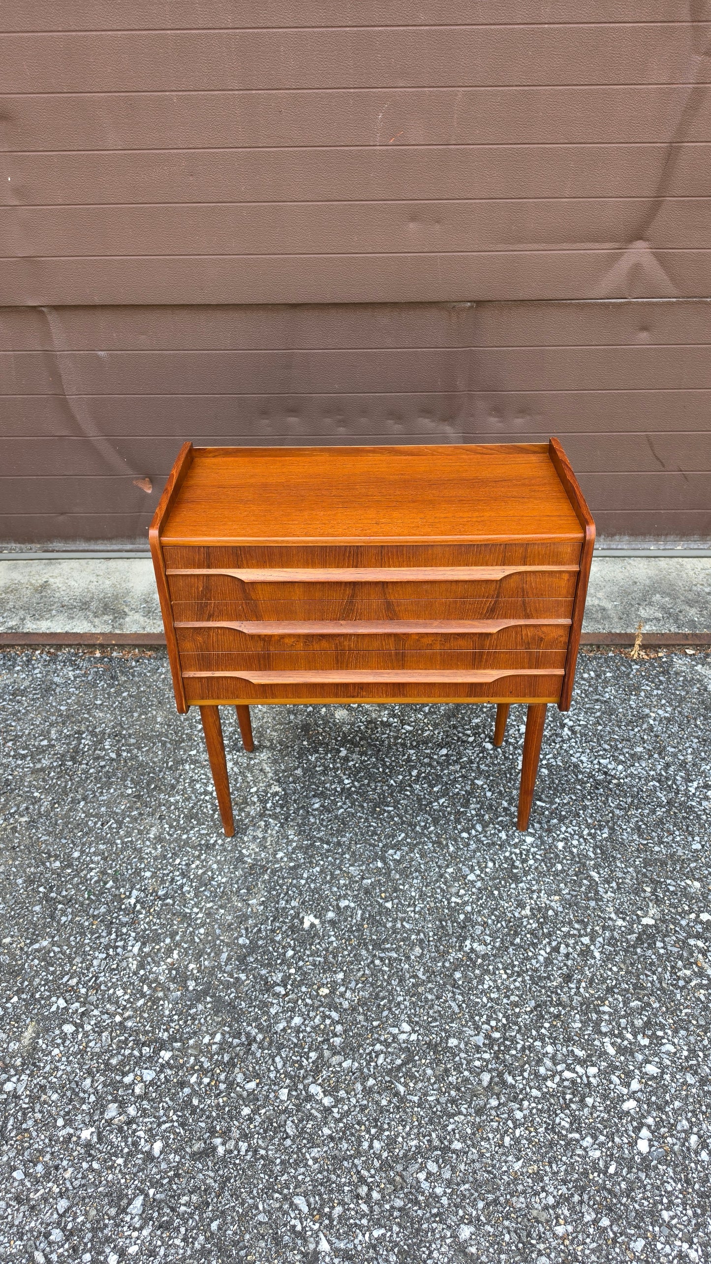 Danish Teak 3 Drawer Side Table