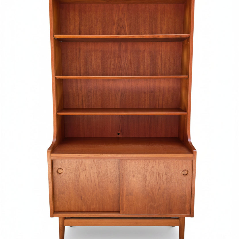 Danish Teak Tall Desk and Bookshelf 0526011