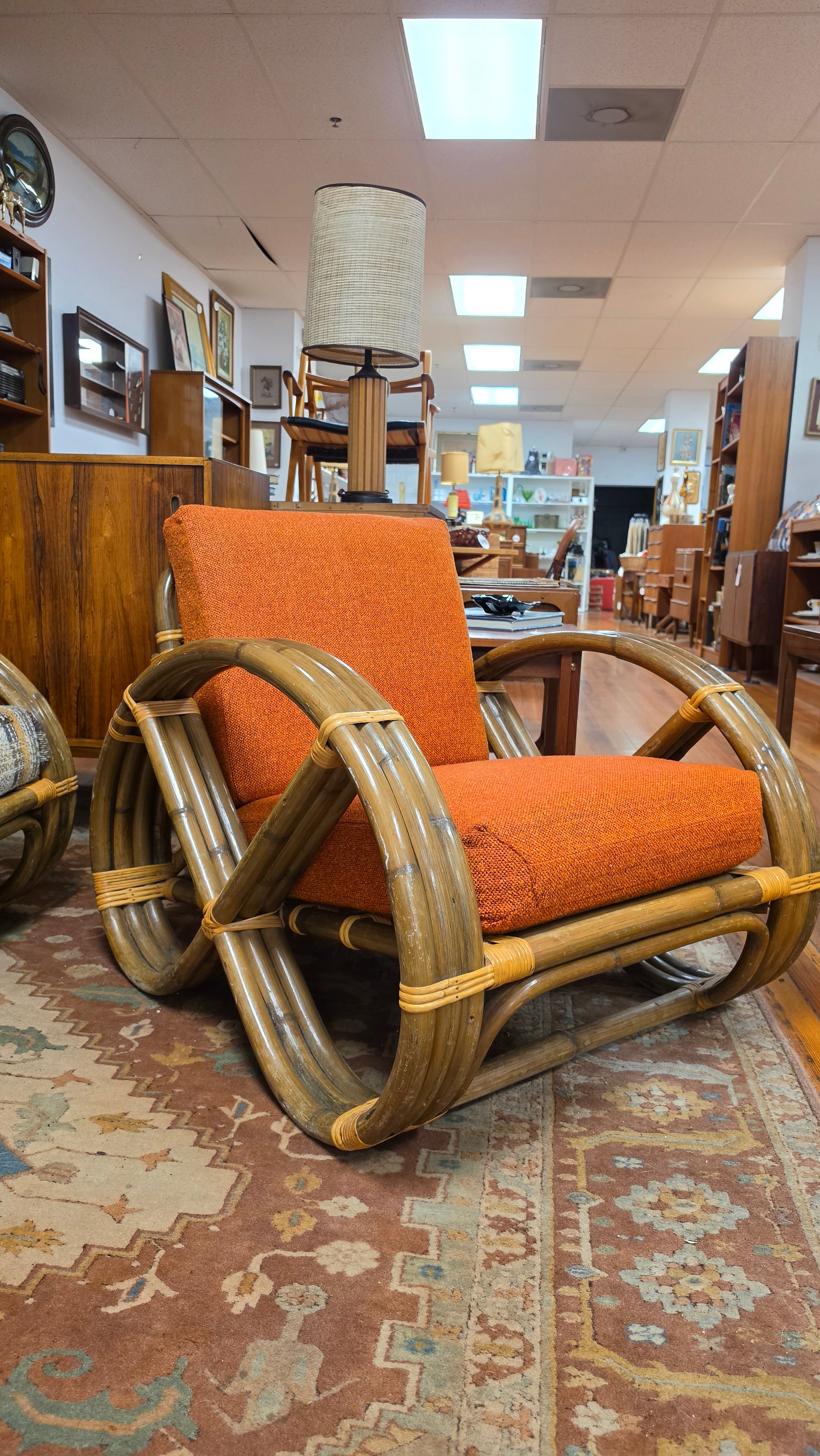 Calif-Asia Pretzel Arm Rattan Set