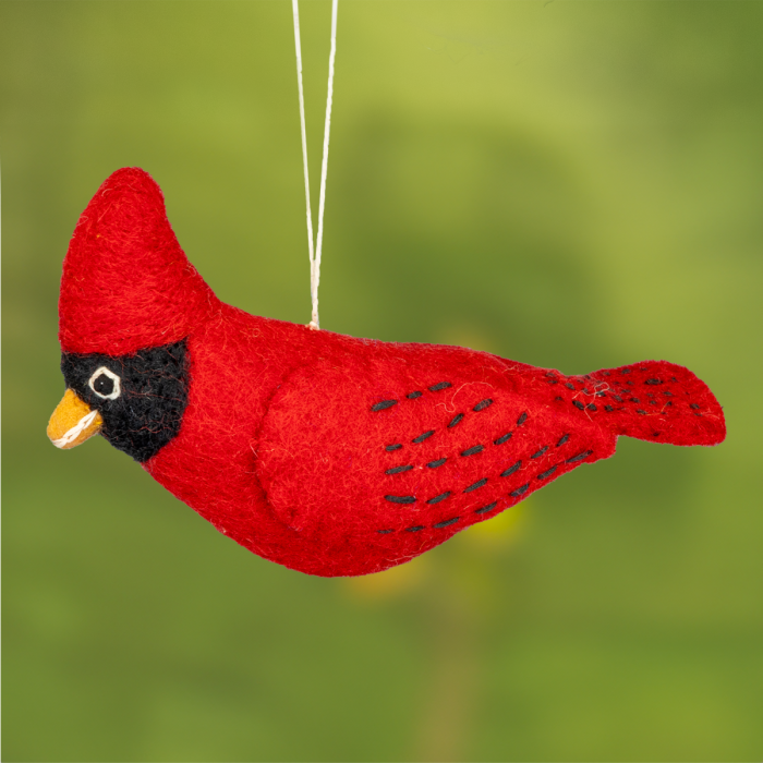 Felted Wool Bird Ornament