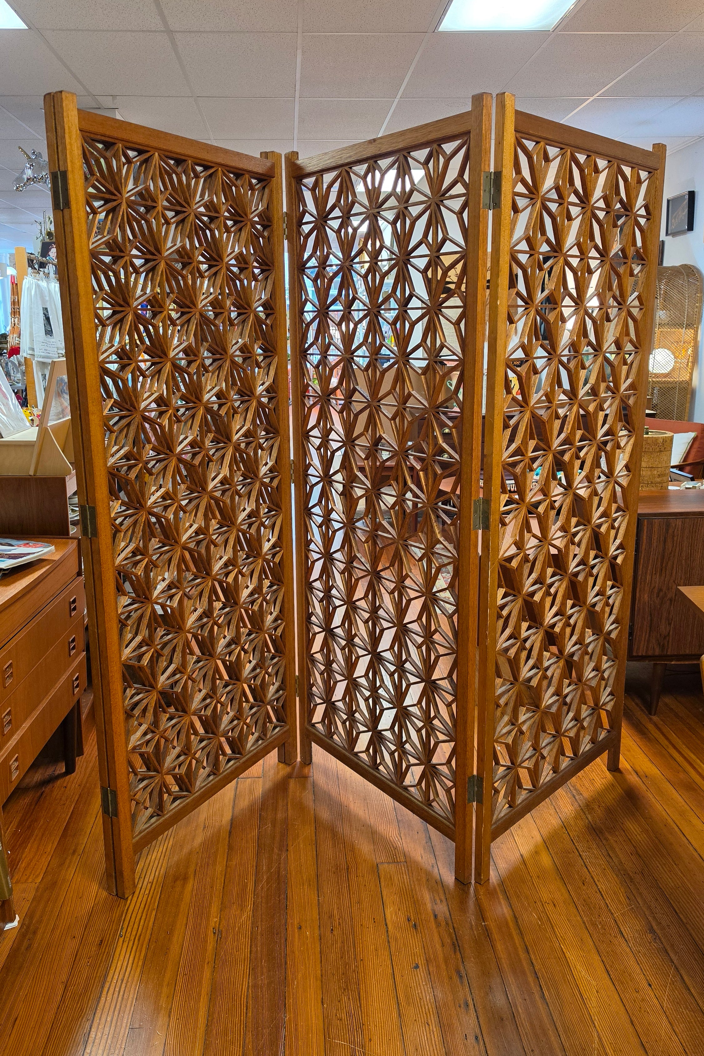 Kumiko 4-Panel Screen