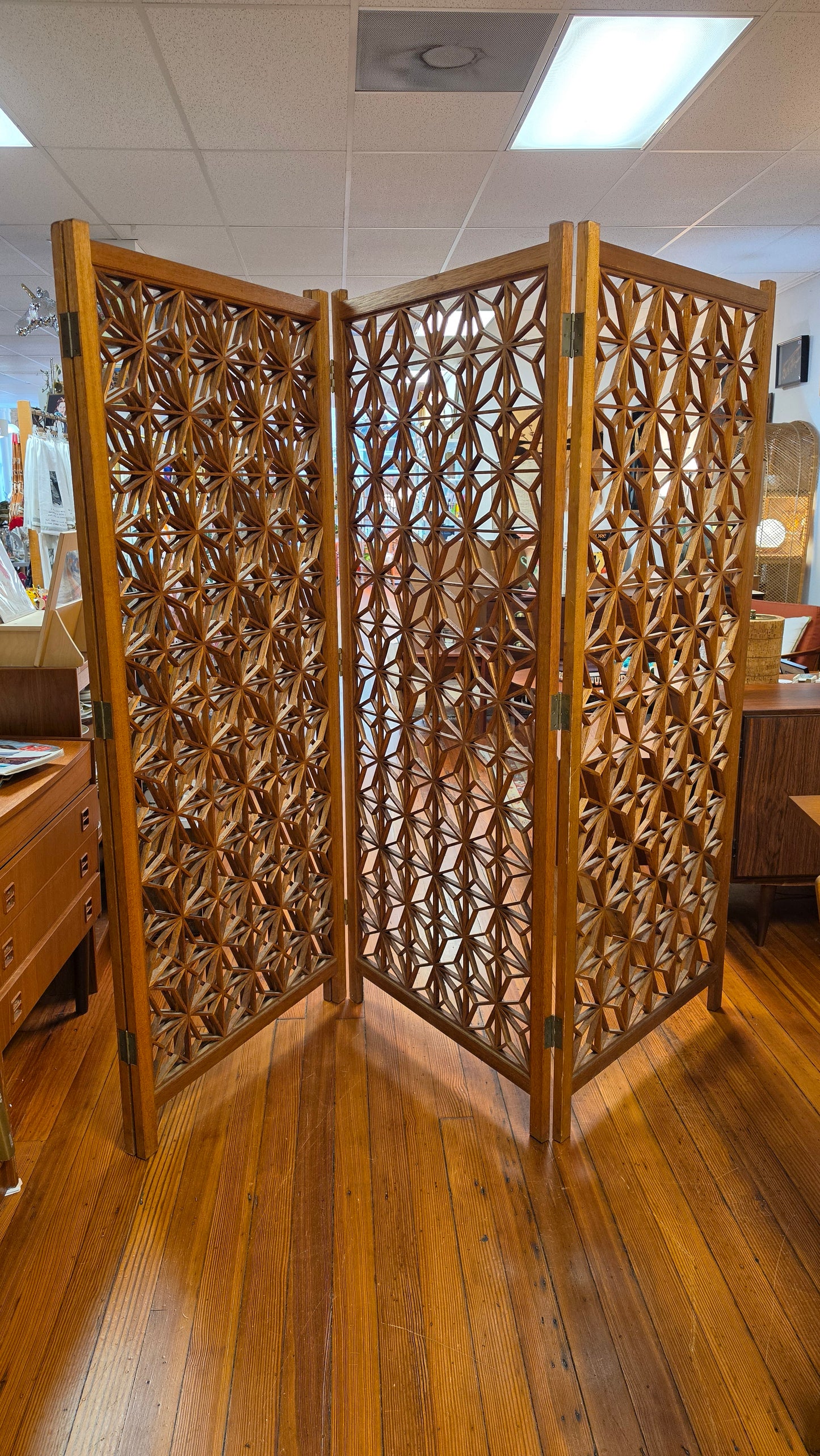 Kumiko 4-Panel Screen