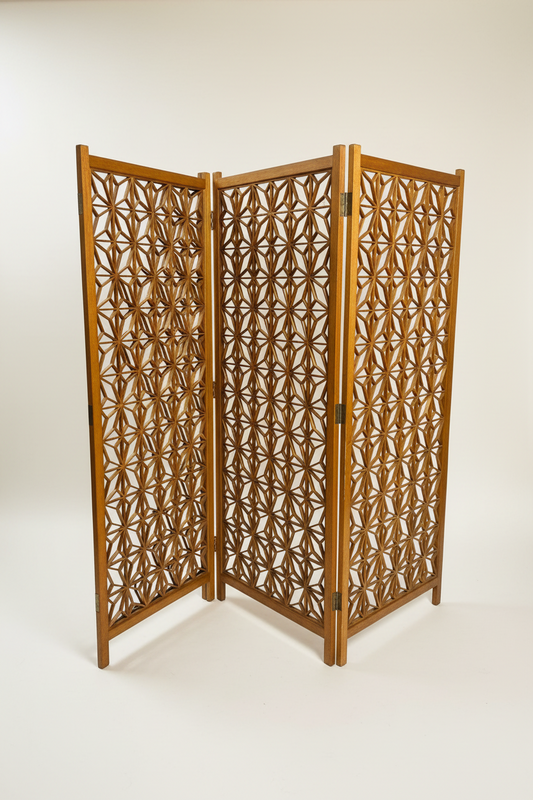 Kumiko 4-Panel Screen