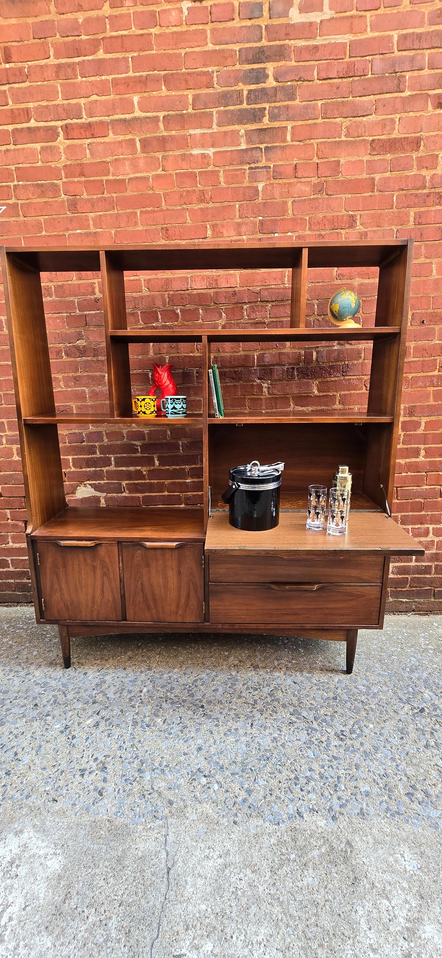 Mid-century Walnut Room Divider