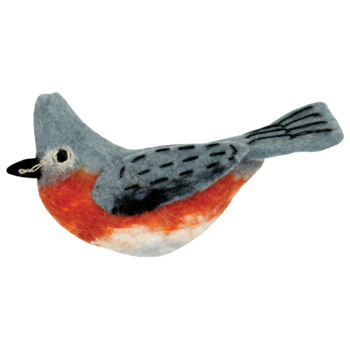 Felted Wool Bird Ornament